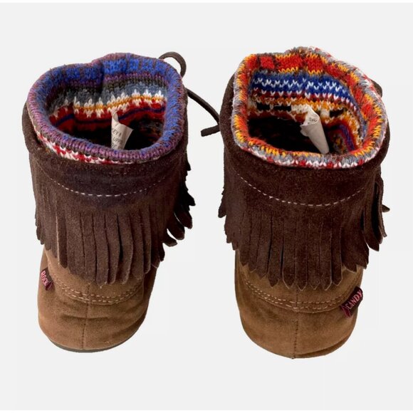 ROCK & CANDY SHAKEY FAUX SUEDE MOCCASINS ANKLE BOOTS SLIP ONS SHOES WOMENS 8 - Picture 7 of 13